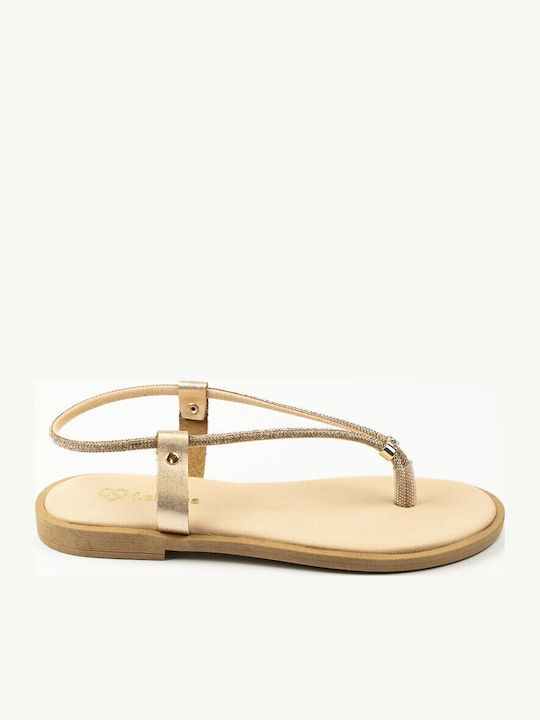 Sandale Casual Damă Din Piele Aurii