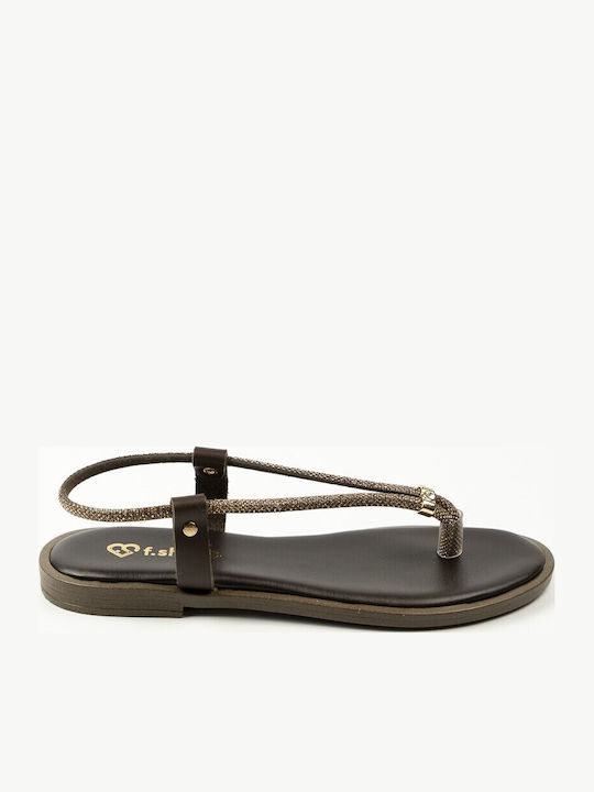 Fshoes Sandale Casual Damă Din Piele Maro