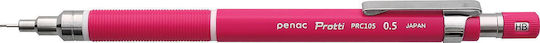 Penac Creion Mecanic Profesional Penac Protti Prc-105 0.5mm Corp Metalic Vârf Retractabil Roșu