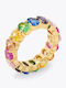 Kurt Geiger Set Earrings Hoops Gold Plated with Stones