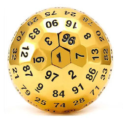 Suegao 100-sided Solid Metal Polyhedral Die Tabletop Rpg Metallic Gold Suegao 100-sided Solid Metal Polyhedral Die Tabletop Rpg Metallic Gold