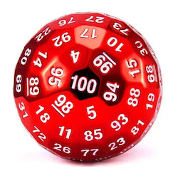 Suegao 100-sided Solid Metal Polyhedral Die Tabletop Rpg Metalic Red Suegao 100-sided Solid Metal Polyhedral Die Tabletop Rpg Metalic Red