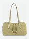 Leder Damen Schultertasche Khaki