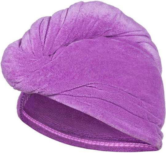 Aquaspeed Prosop Din Microfibră Pentru Păr Violet 65x25cm