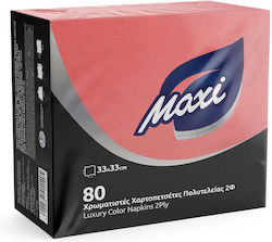 Șervețel Luxury Maxi 33x33 2-Ply 80 Bucăți Diverse Culori Galben Șervețel Luxury Maxi 33x33 2-Ply 80 Bucăți Diverse Culori Galben
