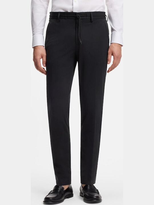 Genius Herrenhose Elastisch Schlank Passform Schwarz