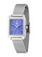 Chronostar Women's Watch Battery with Blue Stainless Steel Strap