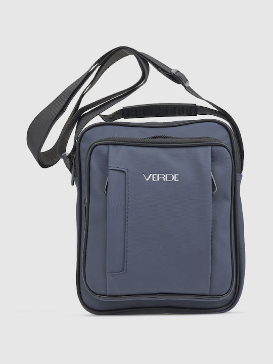 Verde Men's Shoulder / Crossbody Bag Blue