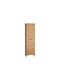Larnolo 100 Single Door Wardrobe with Mirror Black 54x33x200cm