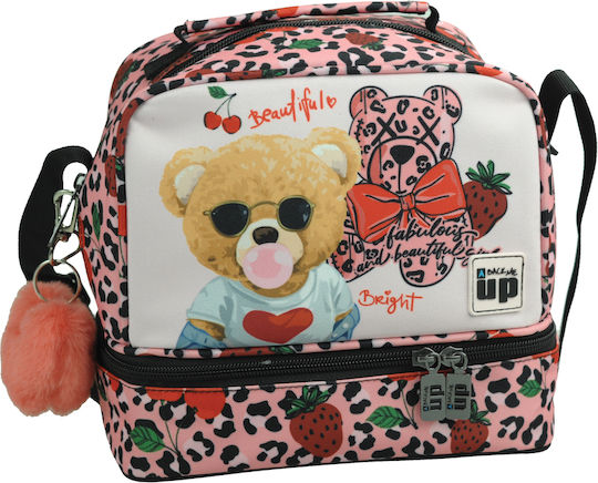 Back Me Up Fashion Bear Husă Izotermică Școlară Pentru Prânz Multicolor 20x15x21cm