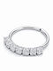 Nire Nire Ohrring Piercing Nase aus Silber Weiß