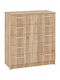 Bedroom Chest of Drawers Wooden with 5 Drawers Sonoma 80x38x90cm