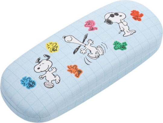 Puckator Hard Eyeglass Case with Magnetic Closure Light Blue