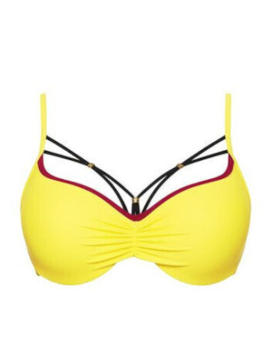 Marko Bikini Σουτιέν με Ενίσχυση Κίτρινο/βατόμουρο