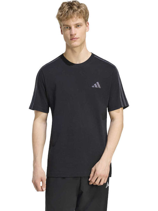 adidas Tricou Essentials 3-Stripes Negru