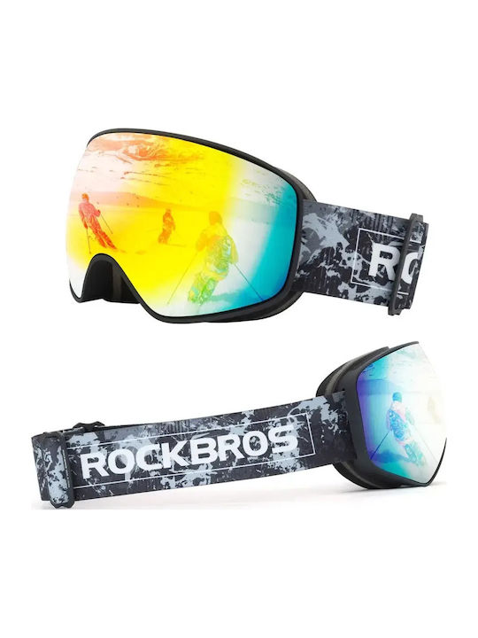 Rockbros Kids Ski & Snowboard Mask Gray with Mirror Lens in Gray Color