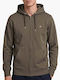 Men's Hooded Cardigan Brown