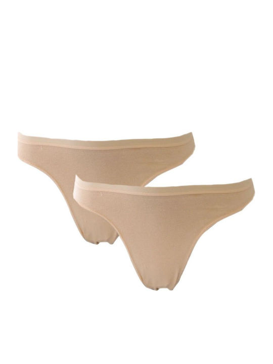 Body Glove Γυναικεία String 2Pack Μπεζ