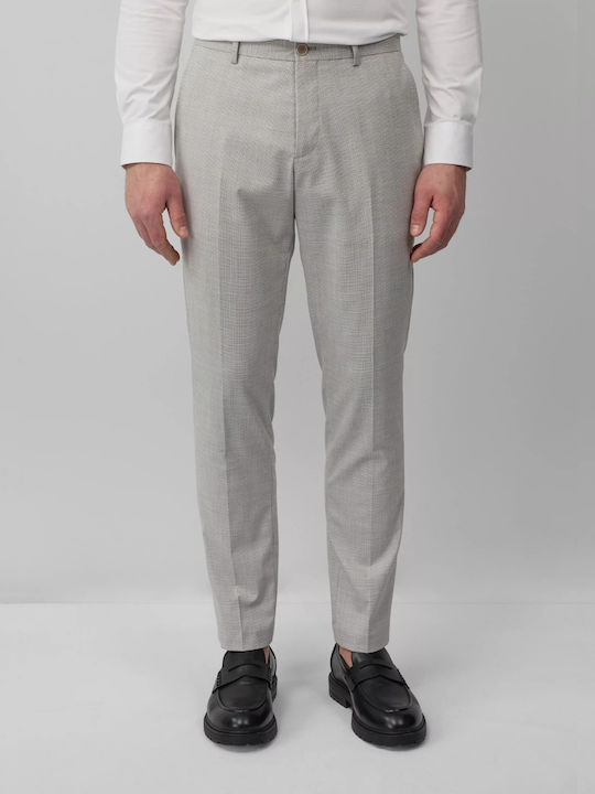 Pantalon Bărbați De Costum Slim Fit Gri
