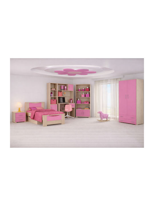 Kids Bedroom Set Smile Pink Natural 8 Pieces wi...