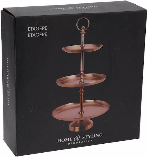 Home & Styling Εταζέρα Χρυσή Ø30cm