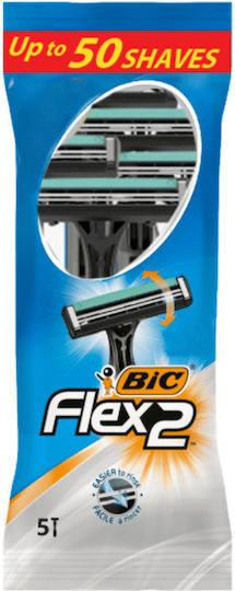 Bic Flex2 Ξυραφάκια Χρήσης Pivot Comfort 5τεμ