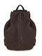 S. Rucksack Lederne Damenhandtasche Wildleder Braune