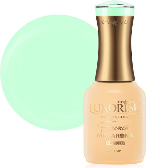 Luxorise Ojă Pentru Unghii Cu Gel Semi-Permanent Colecția Macarons Franceze Mint Chocolate 15ml