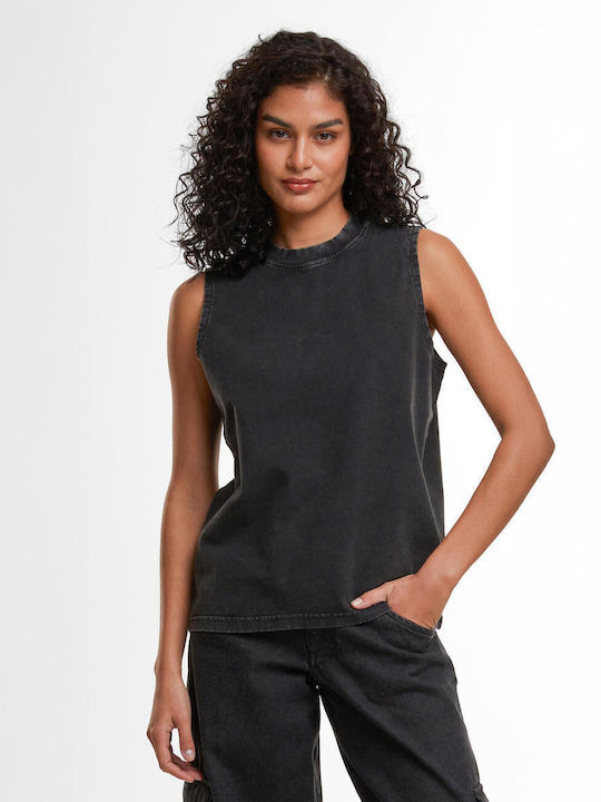 BYB Sommer Damen Baumwolllose Bluse Ärmellos Schwarz