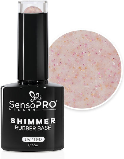 SensoPro Strat de bază / Primer / Top Coat pentru Gel Cauciuc 10ml #44 Sprinkled Spectacular