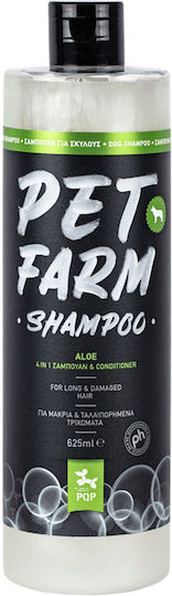 Pqp Pet Farm Dog Shampoo & Conditioner Aloe Long And Damaged Coats 625ml
