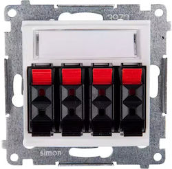 Kontakt-simon Speaker Socket Simon54 Quad White Dgl34.01/11