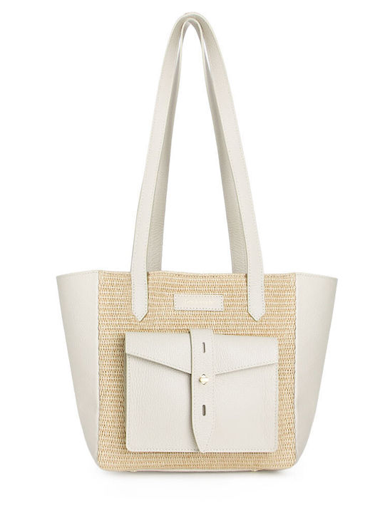 Guy Laroche Straw Women's Shoulder Bag Beige
