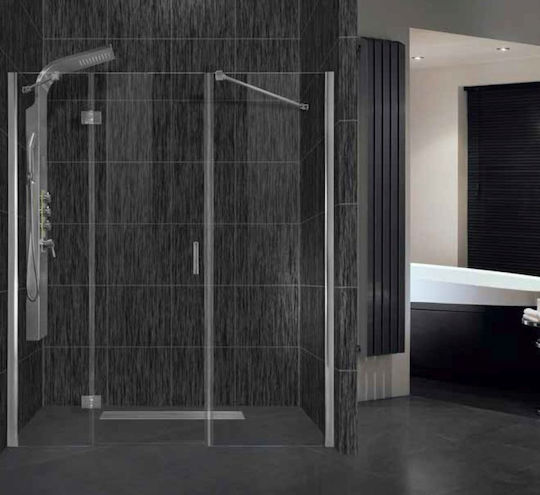 Aquarelle Shower Screen with Sliding Door 175-180x190cm Clear Glass Chrome Aquarelle Shower Screen with Sliding Door 175-180x190cm Clear Glass Chrome