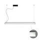 Linear Pendant Black L1500 4000K Tube