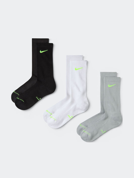 Nike Everyday Running Κάλτσες Πολύχρωμες 3 Ζεύγη