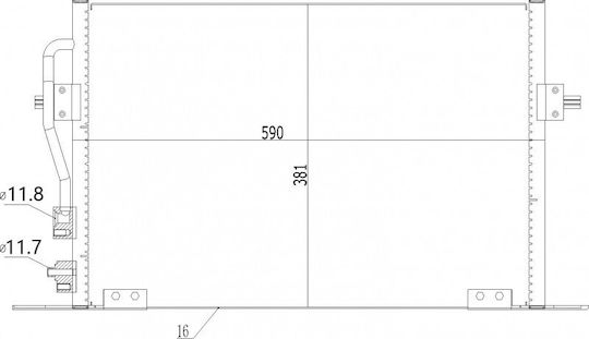 Condensator Climatizare Ford Mondeo 1996-2000 1022553