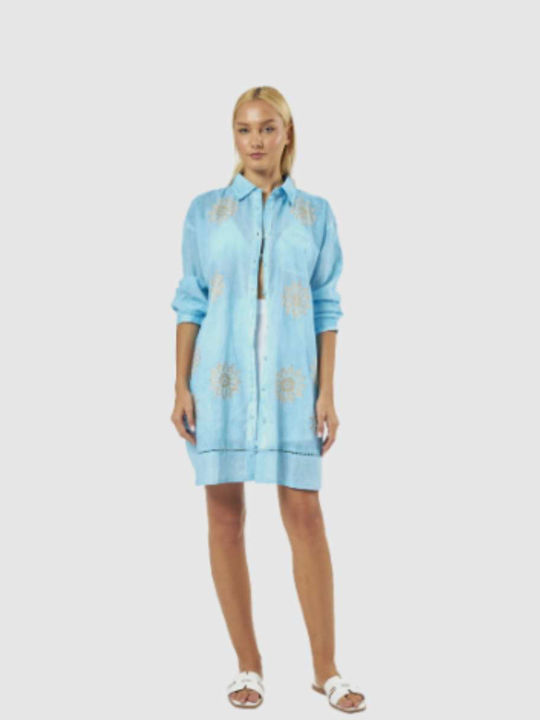 Verde Beach Caftan Blue