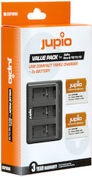 Jupio 2x Gopro Ahdbt-901 Enduro Hero9 Hero10 Hero11 Hero 12 + Compact Usb Triple Charger