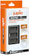 Jupio 2x Gopro Ahdbt-901 Enduro Hero9 Hero10 Hero11 Hero 12 + Compact Usb Triple Charger