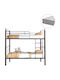 Storey Kinderbett Koje Einzeln Schwarz für Matratze 90x190cm
