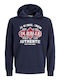 Herren Sweatshirt mit Kapuze Blau 12266364 Sky Captain