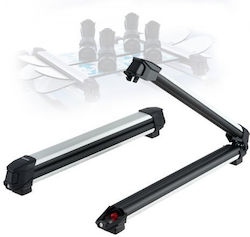 Vevor Dachgepäckträger Für Skiträger & Snowboard Mitnahme Bis Zu 6 Skipaare Oder 4 Snowboards 2 Stück Aluminium Universale Dachgepäckträger Für Autos Mit Schloss & Gummierte Polsterung Basis Angelrutenhalter Passend Für Die Meisten Querträger