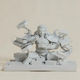 Figurină 3D Nevopsită Kyojuro Rengoku Model 3D Luând Cina Din Demon Slayer Vopsire Diy Cadou Culori 20 Cm 1:8