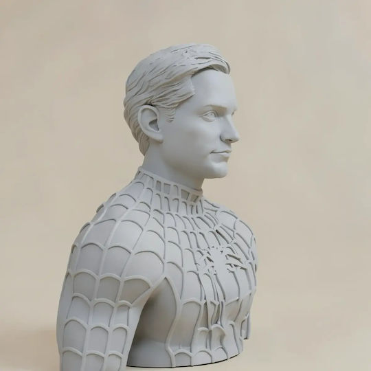 Небоядисана 3D Фигура Tobey Maguire Peter Parker Spiderman Бюст Файлове Боядисване DIY Подарък Цветове 15,2 см 1:12