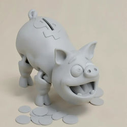 Unpainted 3D Figure Super Basic Piggy Bank Painting DIY Gift Colors 15.2 Cm 1:12 Unpainted 3D Figure Super Basic Piggy Bank Painting DIY Gift Colors 15.2 Cm 1:12