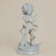 Unpainted 3D Figure Vegeta SSJ3 Lighting Painting DIY Gift Colors 30 cm 1:6