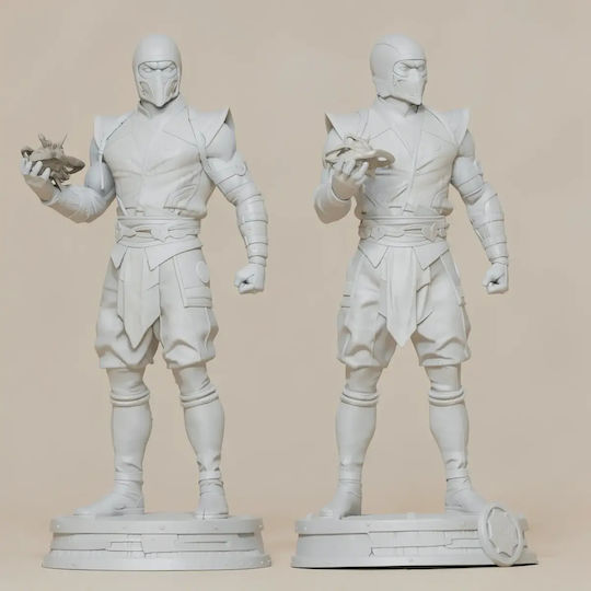 Άβαφη 3D Фигура Sub Zero Power Ball Mortal Kombat Боядисване DIY Подарък Цветове 20 см 1:8