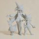 Unpainted 3D Figure Basic Pokemon Sprigatito Floragato Meowscarada Painting Diy Gift Colors 30 Cm 1:6