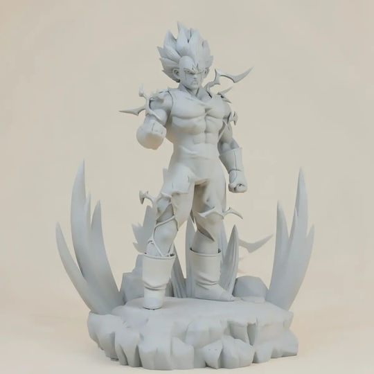 Небоядисана 3D Фигура Majin Vegeta Injury 3D Боядисване DIY Подарък Цветове 20 см 1:8